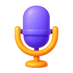 microphone-icon-studio stylized as shiny