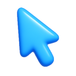 mouse-pointer stylized as shiny