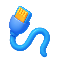 network-cable stylized as shiny