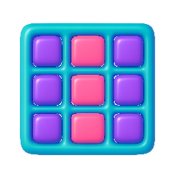 responsive-layout-grid stylized as shiny