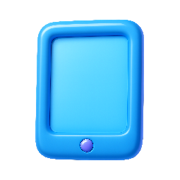 tablet-outline stylized as shiny