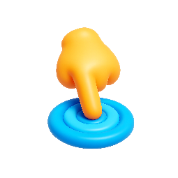 touchscreen-hand stylized as shiny