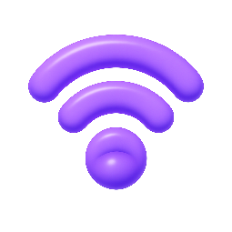 wifi-symbol stylized as shiny