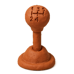 gear-stick stylized as claymation