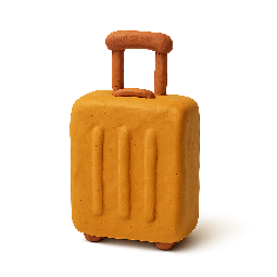 luggage-bag stylized as claymation