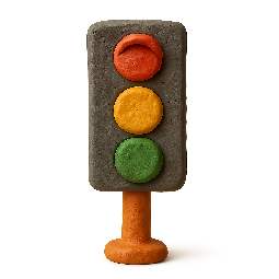 traffic-light stylized as claymation