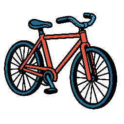 bicycle stylized as comic