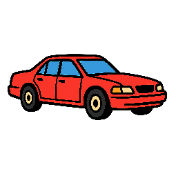 car stylized as comic