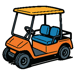 golf-cart stylized as comic