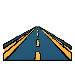 highway-stretch stylized as comic