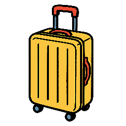 luggage-bag stylized as comic