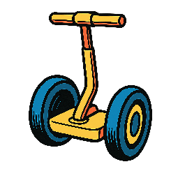 segway stylized as comic