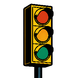 traffic-light stylized as comic