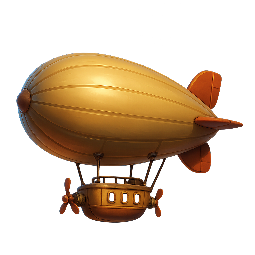 airship stylized as digital