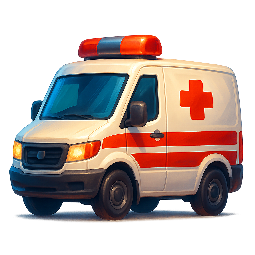 ambulance stylized as digital