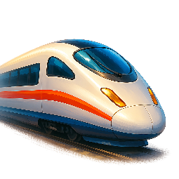 bullet-train stylized as digital
