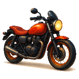 motorcycle stylized as digital