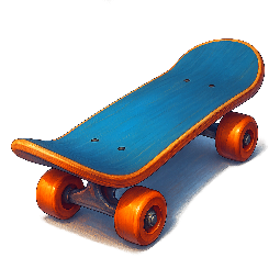 skateboard stylized as digital