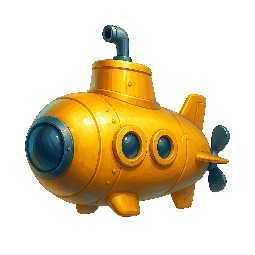 submarine stylized as digital