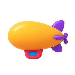 airship stylized as shiny