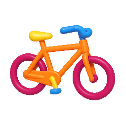 bicycle stylized as shiny
