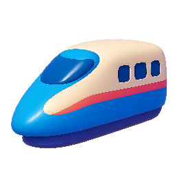 bullet-train stylized as shiny