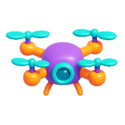 drone stylized as shiny