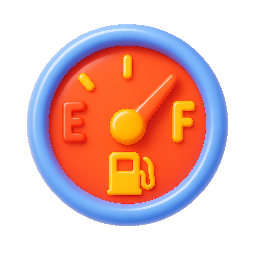 fuel-gauge stylized as shiny