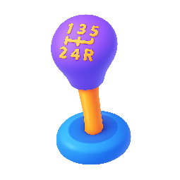 gear-stick stylized as shiny