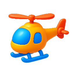 helicopter stylized as shiny