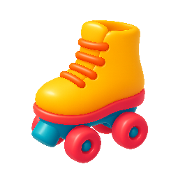 roller-skate stylized as shiny