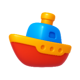 ship stylized as shiny