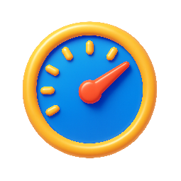 speedometer stylized as shiny