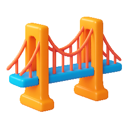 suspension-bridge stylized as shiny