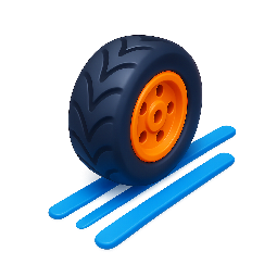 tire-skid-mark stylized as shiny